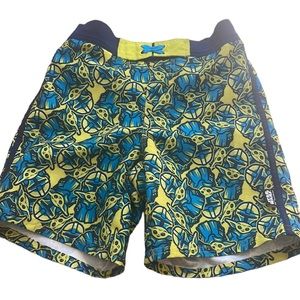 Disney Yoda Boys Swim Trunks Star Wars The Mandalorian Swimsuit Shorts Size 5/6